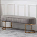 Velvet Hallway Seating Bench With Gold Legs - Harrogate