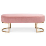 Velvet Hallway Seating Bench With Gold Legs - Harrogate