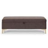 Velvet Hallway Seating Bench With Storage - Deco