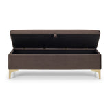 Velvet Hallway Seating Bench With Storage - Deco