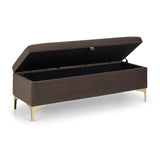 Velvet Hallway Seating Bench With Storage - Deco