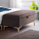 Velvet Hallway Seating Bench With Storage - Deco