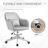 Velvet Home And Office Chair 57cm Wide With Lumbar Pillow - Velmora