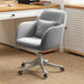 Velvet Home And Office Chair 57cm Wide With Lumbar Pillow - Velmora
