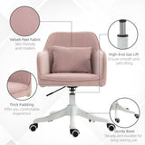 Velvet Home And Office Chair 57cm Wide With Lumbar Pillow - Velmora