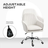 Velvet Home And Office Chair 57cm Wide With Rolling Wheels - Velmora