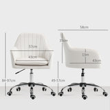 Velvet Home And Office Chair 57cm Wide With Rolling Wheels - Velmora