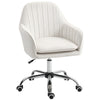 Velvet Home And Office Chair 57cm Wide With Rolling Wheels - Velmora