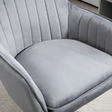 Velvet Home And Office Chair 57cm Wide With Rolling Wheels - Velmora