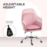 Velvet Home And Office Chair 57cm Wide With Rolling Wheels - Velmora