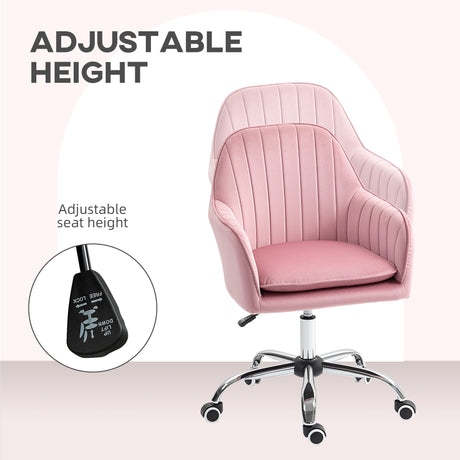 Velvet Home And Office Chair 57cm Wide With Rolling Wheels - Velmora