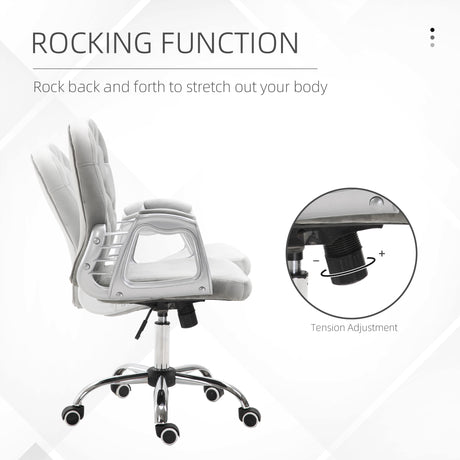 Velvet Home And Office Chair 59.5cm Wide With Diamante Back - Velmora