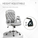 Velvet Home And Office Chair 59.5cm Wide With Diamante Back - Velmora