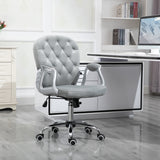 Velvet Home And Office Chair 59.5cm Wide With Diamante Back - Velmora