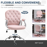 Velvet Home And Office Chair 59.5cm Wide With Diamante Back - Velmora