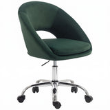 Velvet Home And Office Chair 59cm Wide - Velmora