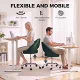 Velvet Home And Office Chair 59cm Wide - Velmora