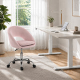 Velvet Home And Office Chair 59cm Wide - Velmora