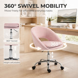 Velvet Home And Office Chair 59cm Wide - Velmora