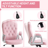 Velvet Home And Office Chair 61cm Wide With Diamante Back - Velmora