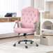 Velvet Home And Office Chair 61cm Wide With Diamante Back - Velmora