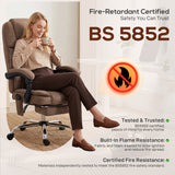 Velvet Home And Office Chair 65.5cm Wide With Footrest - Velmora