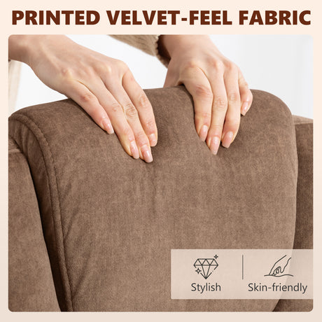 Velvet Home And Office Chair 65.5cm Wide With Footrest - Velmora