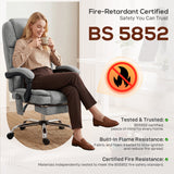 Velvet Home And Office Chair 65.5cm Wide With Footrest - Velmora