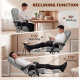 Velvet Home And Office Chair 65.5cm Wide With Footrest - Velmora