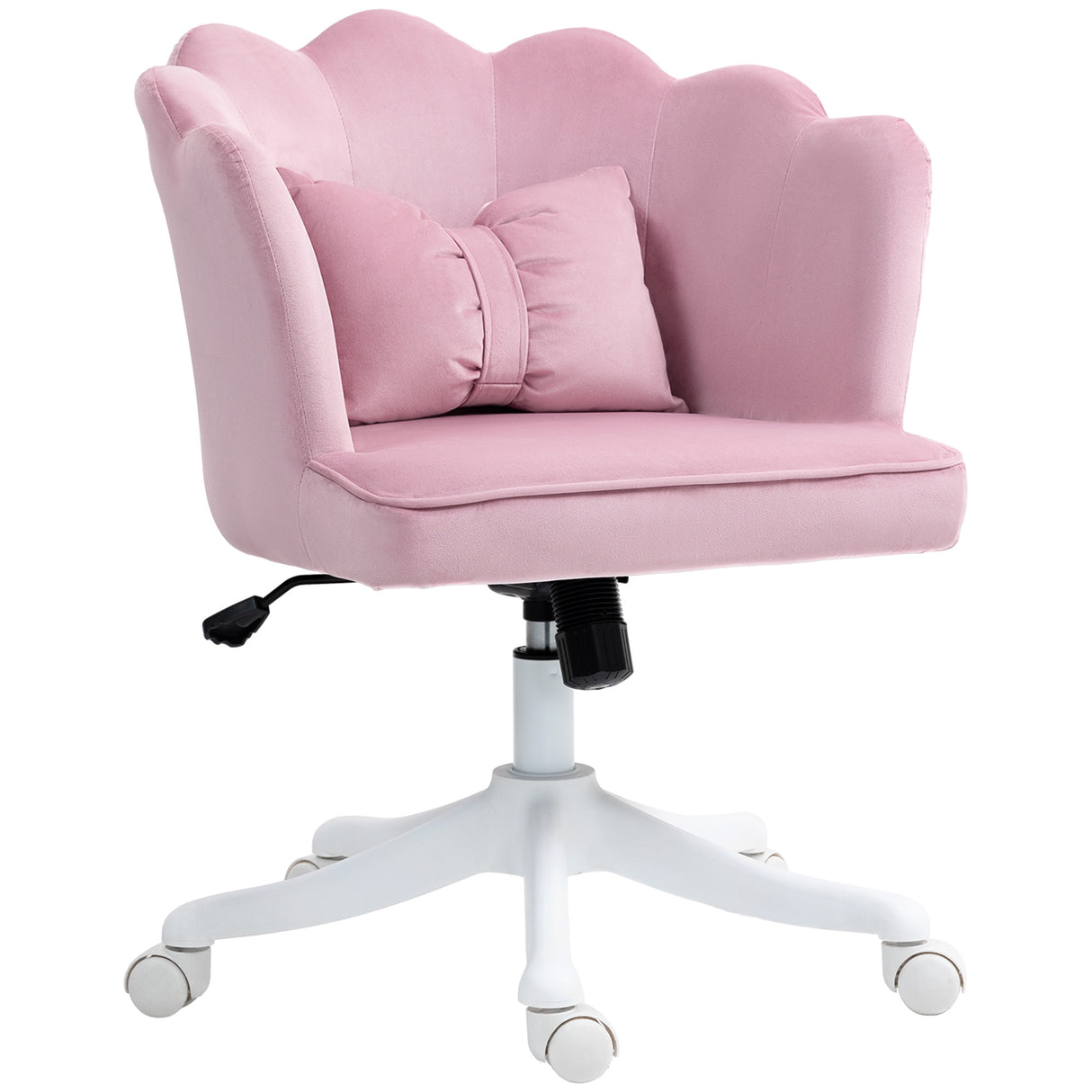 Velvet Home And Office Chair 66cm Wide With Wheels - Velmora