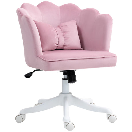 Velvet Home And Office Chair 66cm Wide With Wheels - Velmora