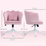 Velvet Home And Office Chair 66cm Wide With Wheels - Velmora