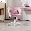 Velvet Home And Office Chair 66cm Wide With Wheels - Velmora