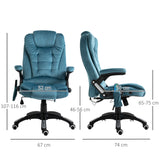Velvet Home And Office Chair 67cm Wide With Armrest - Velmora
