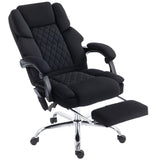 Velvet Home And Office Chair 67cm Wide With Footrest - Velmora