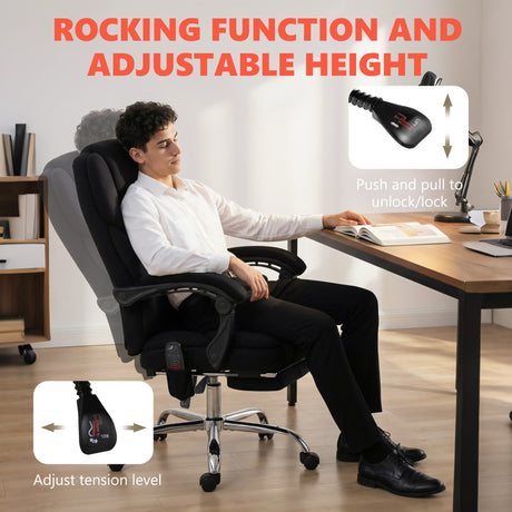 Velvet Home And Office Chair 67cm Wide With Footrest - Velmora