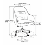 Velvet Home And Office Chair - Chelsey