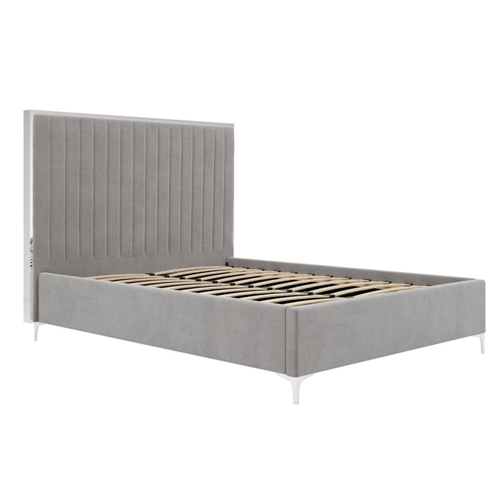 Velvet King Size Bed - Berkeley