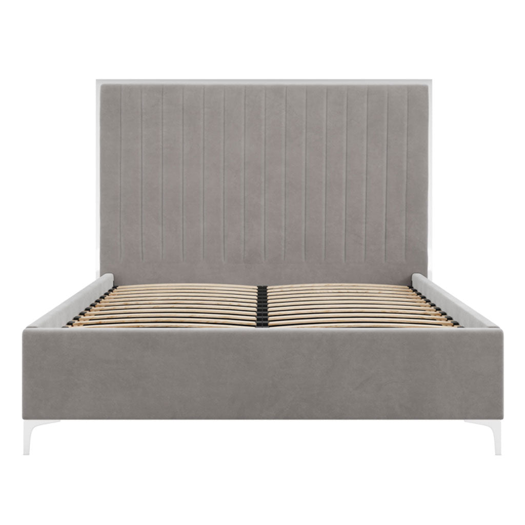 Velvet King Size Bed - Berkeley