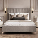 Velvet King Size Bed - Berkeley