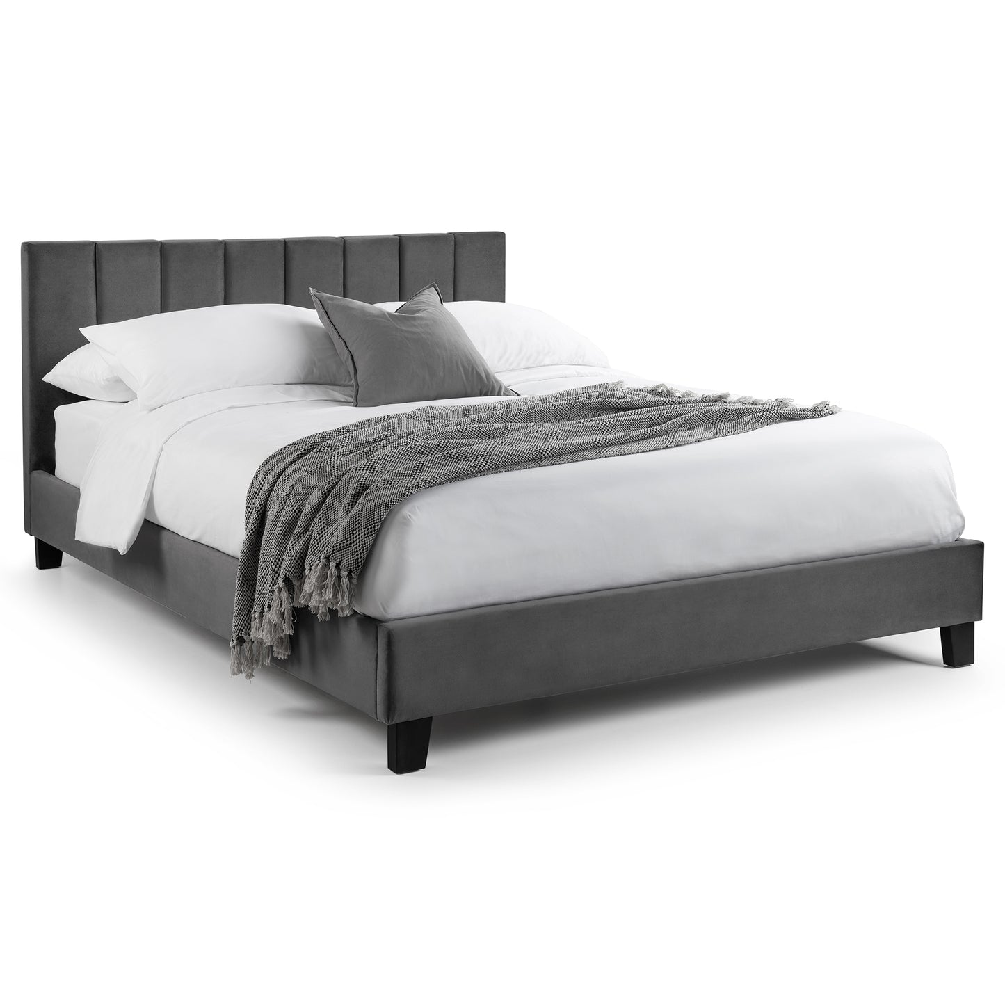 Velvet King Size Bed - Rosa
