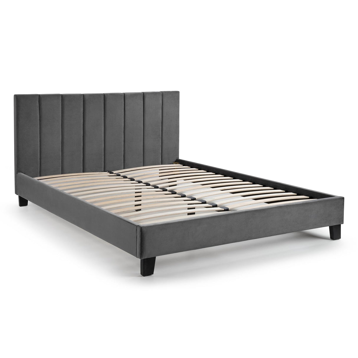 Velvet King Size Bed - Rosa