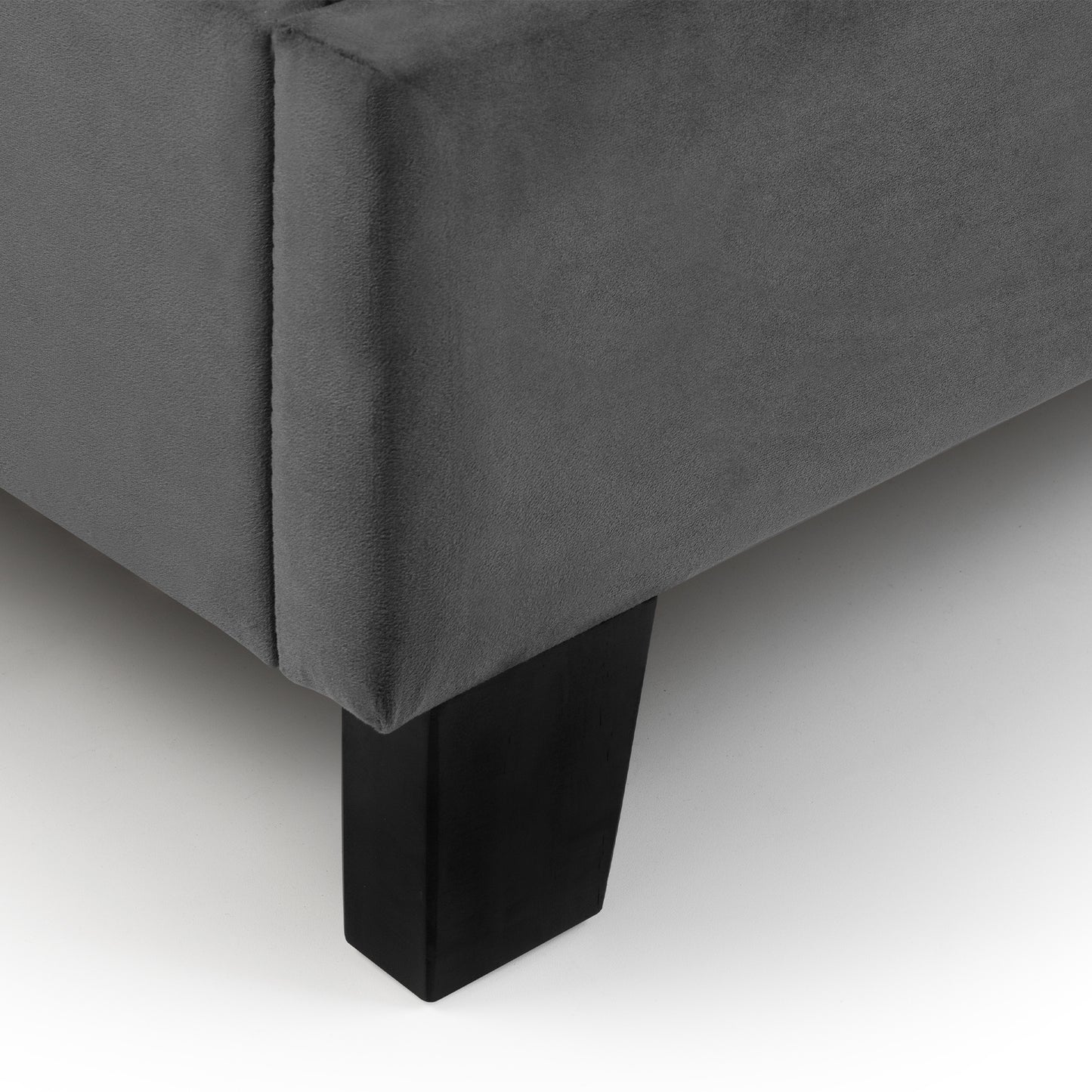 Velvet King Size Bed - Rosa