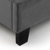 Velvet King Size Bed - Rosa