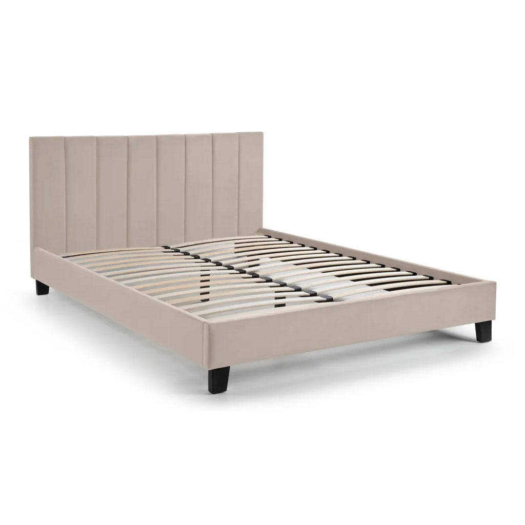 Velvet King Size Bed - Rosa