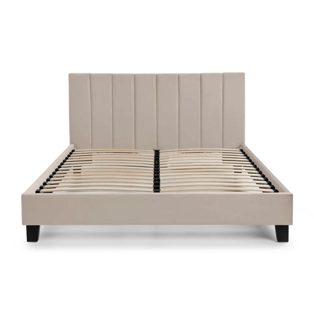Velvet King Size Bed - Rosa