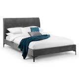 Velvet King Size Bed - Sanderson