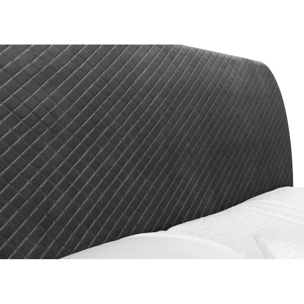 Velvet King Size Bed - Sanderson