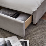 Velvet King Size Bed - Savannah