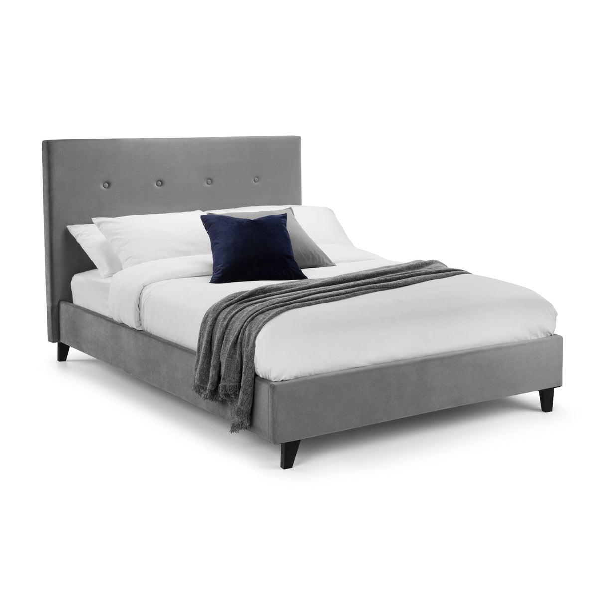 Velvet King Size Bed - Shoreditch